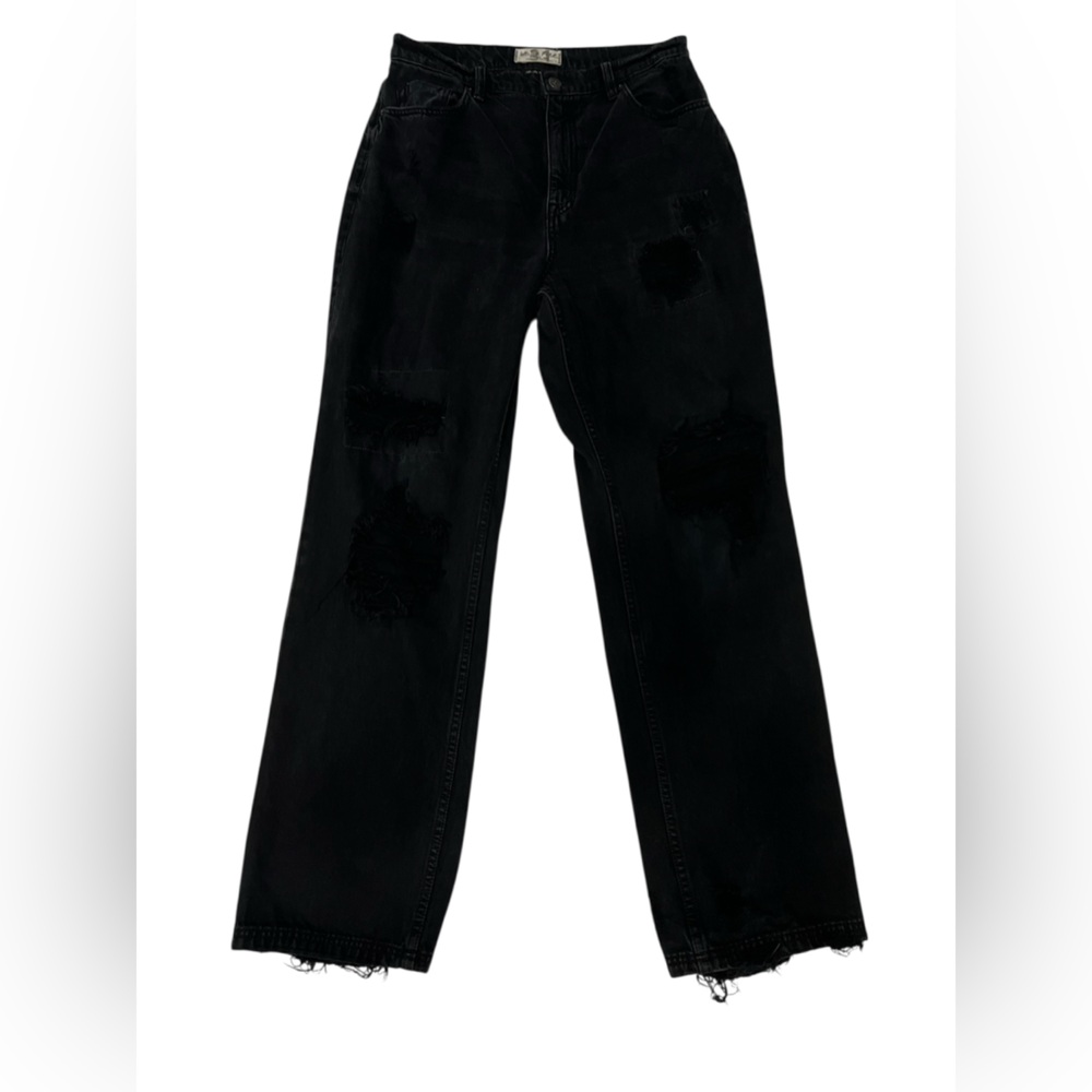 Free People Jeans Women's 31
Black We The Free Crvy Straight
Shooter Distressed - Picture 2 of 11